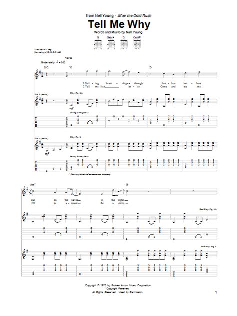 chords tell me why|neil young tell me why guitar chords.